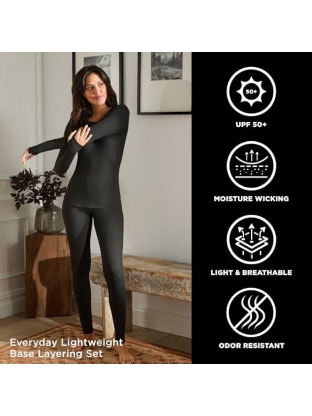 Lightweight 2-Piece Active Base Layer Set for Women | Cozy & Stylish Outfit - Picture 4 of 6